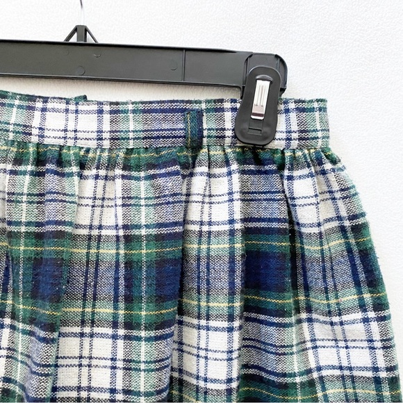 Autumn Vintage Wool Plaid High-Waisted Midi Skirt - Picture 1 of 8